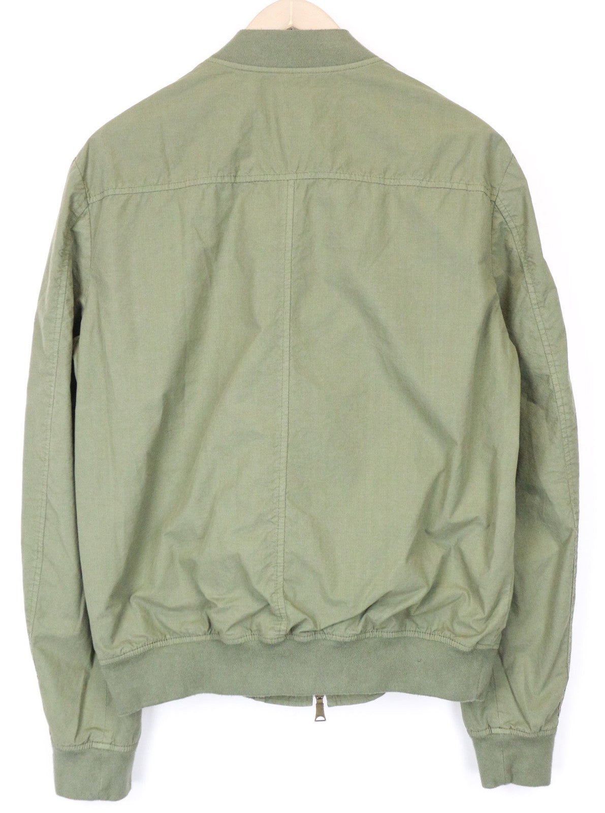 RICHMOND Men's Jacket 48 Green Lightweight Zip Long Sleeve Single-Breasted