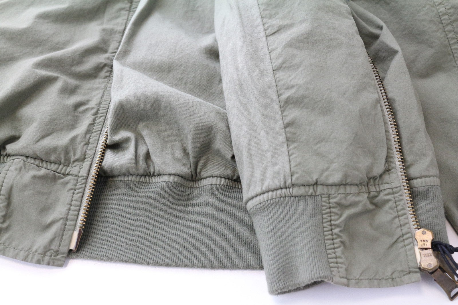 RICHMOND Men's Jacket 48 Green Lightweight Zip Long Sleeve Single-Breasted