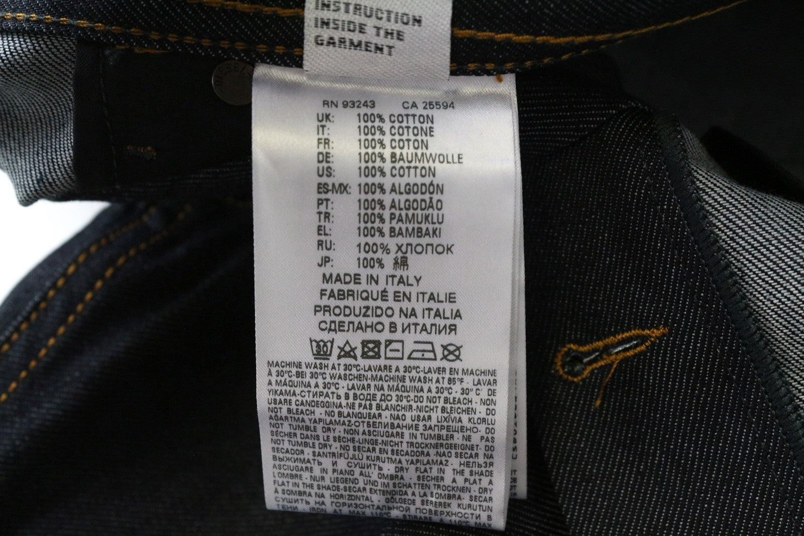 DIESEL Rhial-R R8E50 Men's Jeans W32/L32 Slim Carrot Fit Dark Blue Cotton