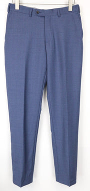 SUITSUPPLY Brescia Men's Trousers UK36S Blue Wool Lined Formal Pleated