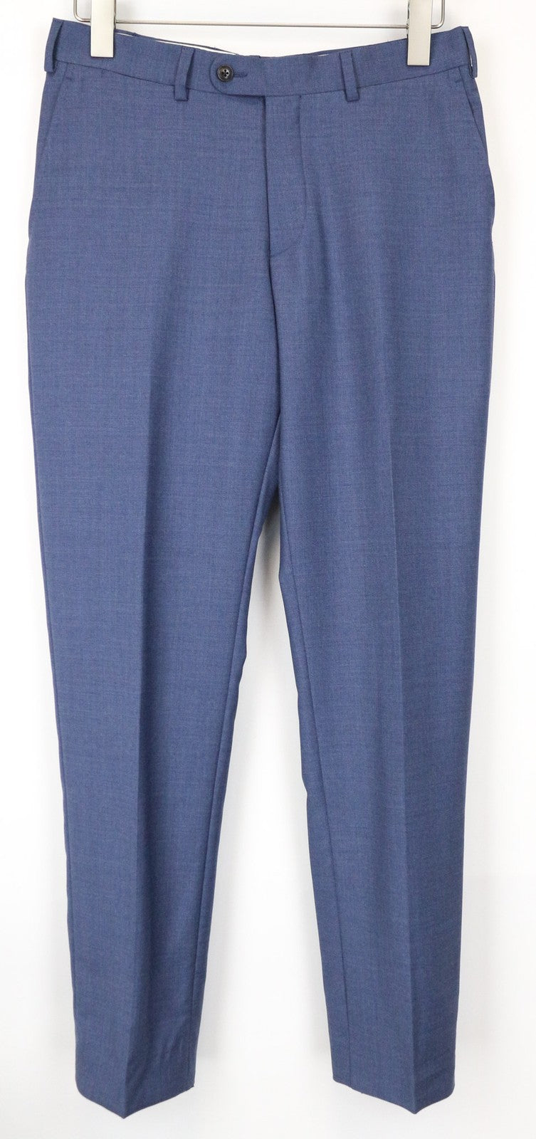 SUITSUPPLY Brescia Men's Trousers UK36S Blue Wool Lined Formal Pleated