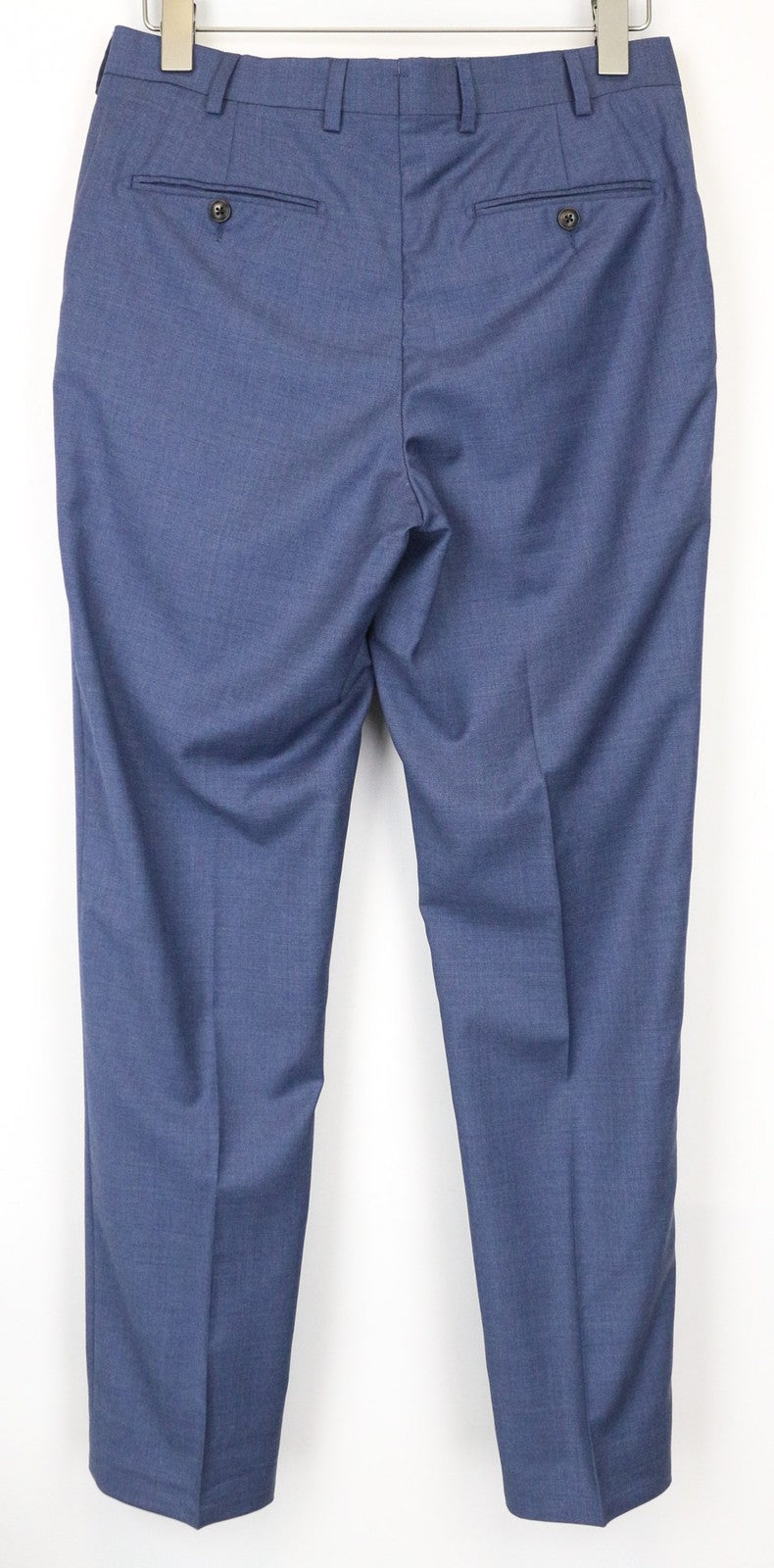 SUITSUPPLY Brescia Men's Trousers UK36S Blue Wool Lined Formal Pleated