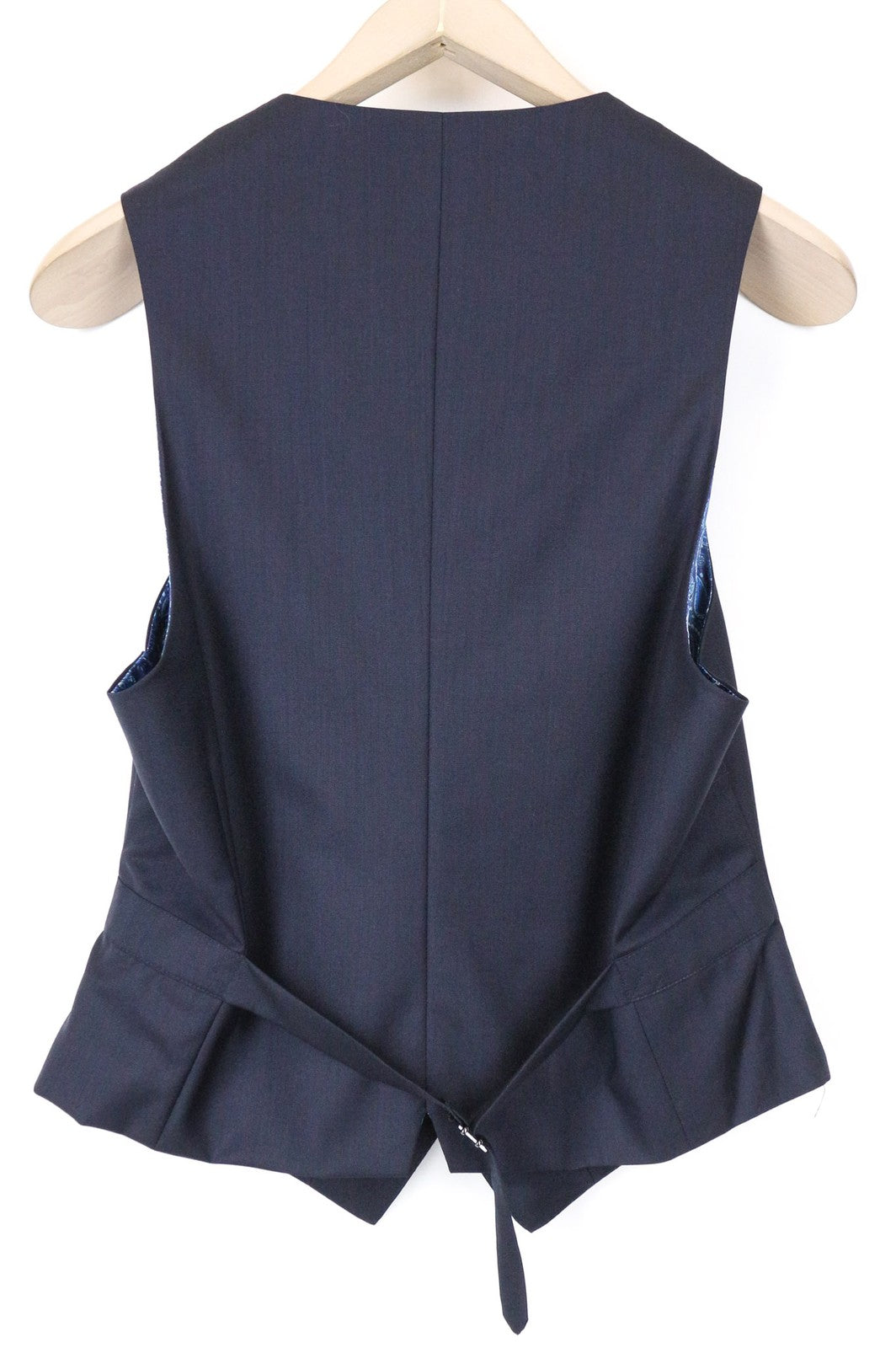 SUITSUPPLY Ferrara vyriška liemenė UK34S tamsiai mėlyna vilnone apykakle, vienaeilė 