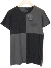 SCOTCH & SODA Ams Couture XXX Men's Tee M Grey Short Sleeve Cotton Blend