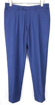 SUITSUPPLY Brescia Men's Trousers UK36S Blue Wool Pleated Classic Lined