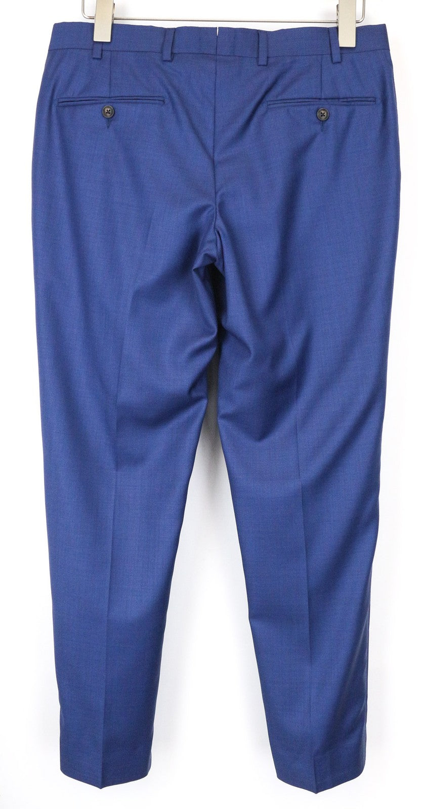 SUITSUPPLY Brescia Men's Trousers UK36S Blue Wool Pleated Classic Lined