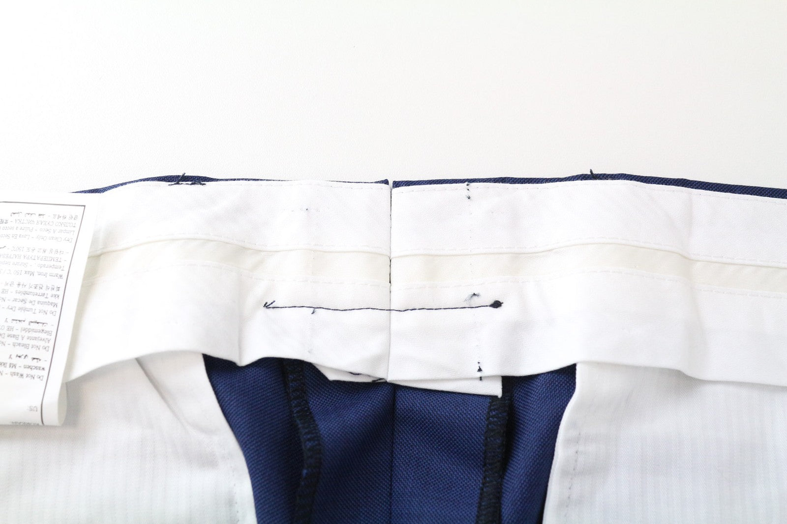 SUITSUPPLY Brescia Men's Trousers UK36S Blue Wool Pleated Classic Lined