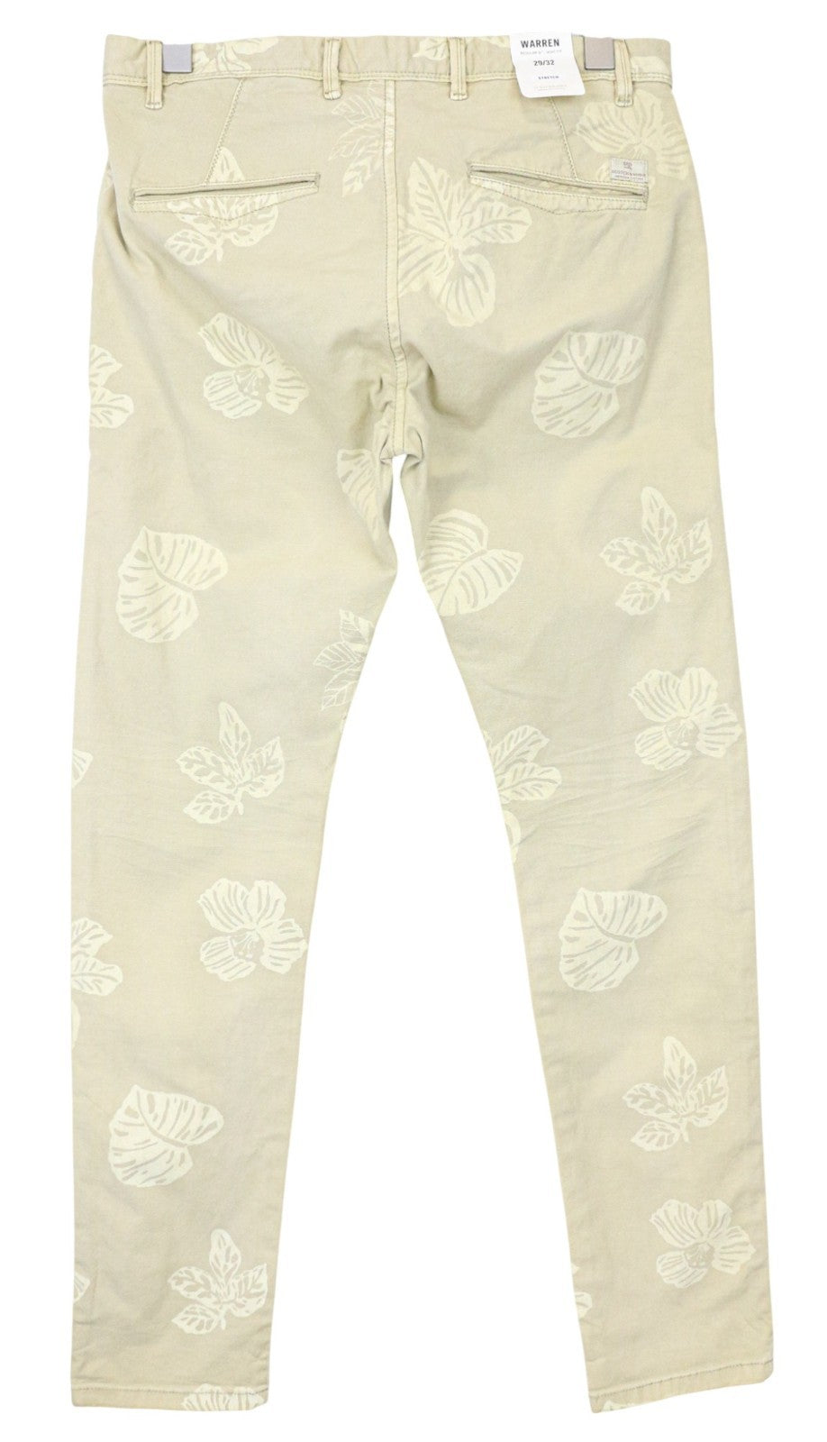 SCOTCH & SODA Warren Men's Trousers W29/L32 Straight Beige Cotton Patterned