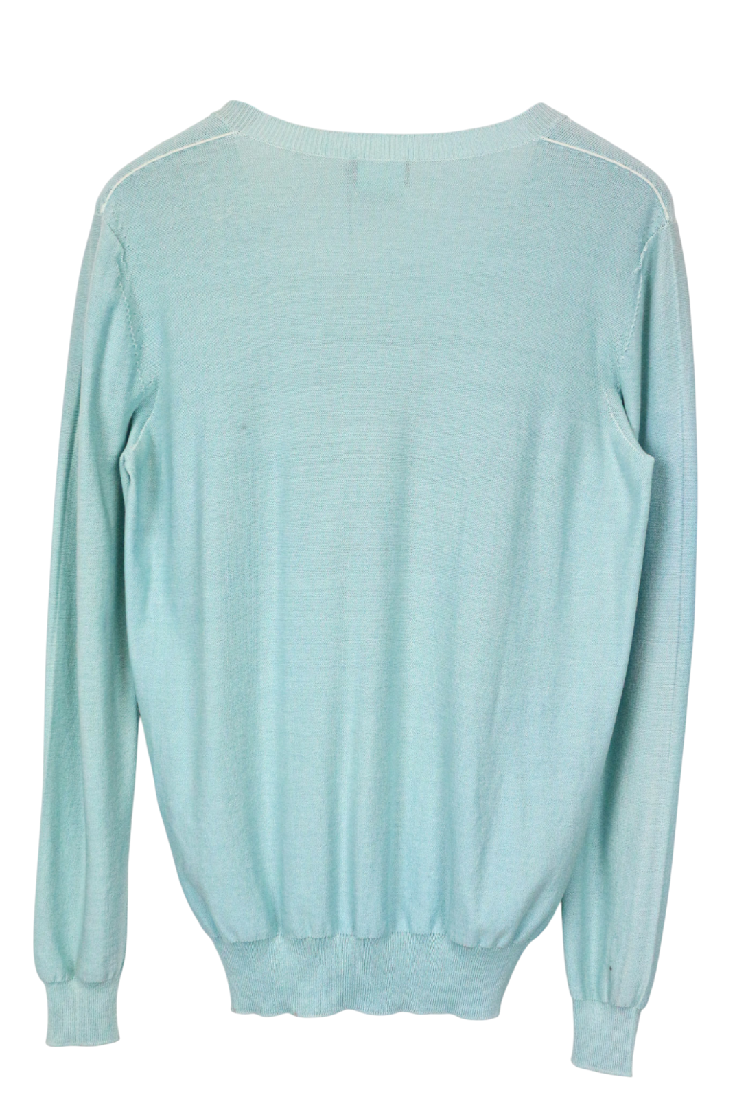RICHMOND Men's Pullover 50 Light Blue Cotton V-Neck Long Sleeve