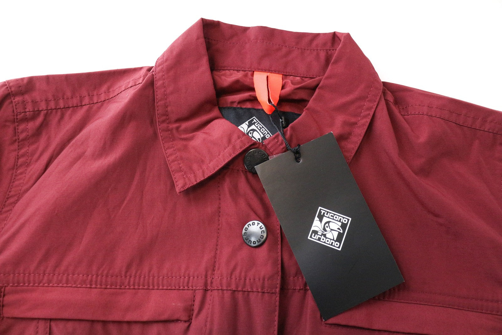 TUCANO URBANO Women's Jacket IT40 Red Cotton Blend Long Sleeve Single-Breasted