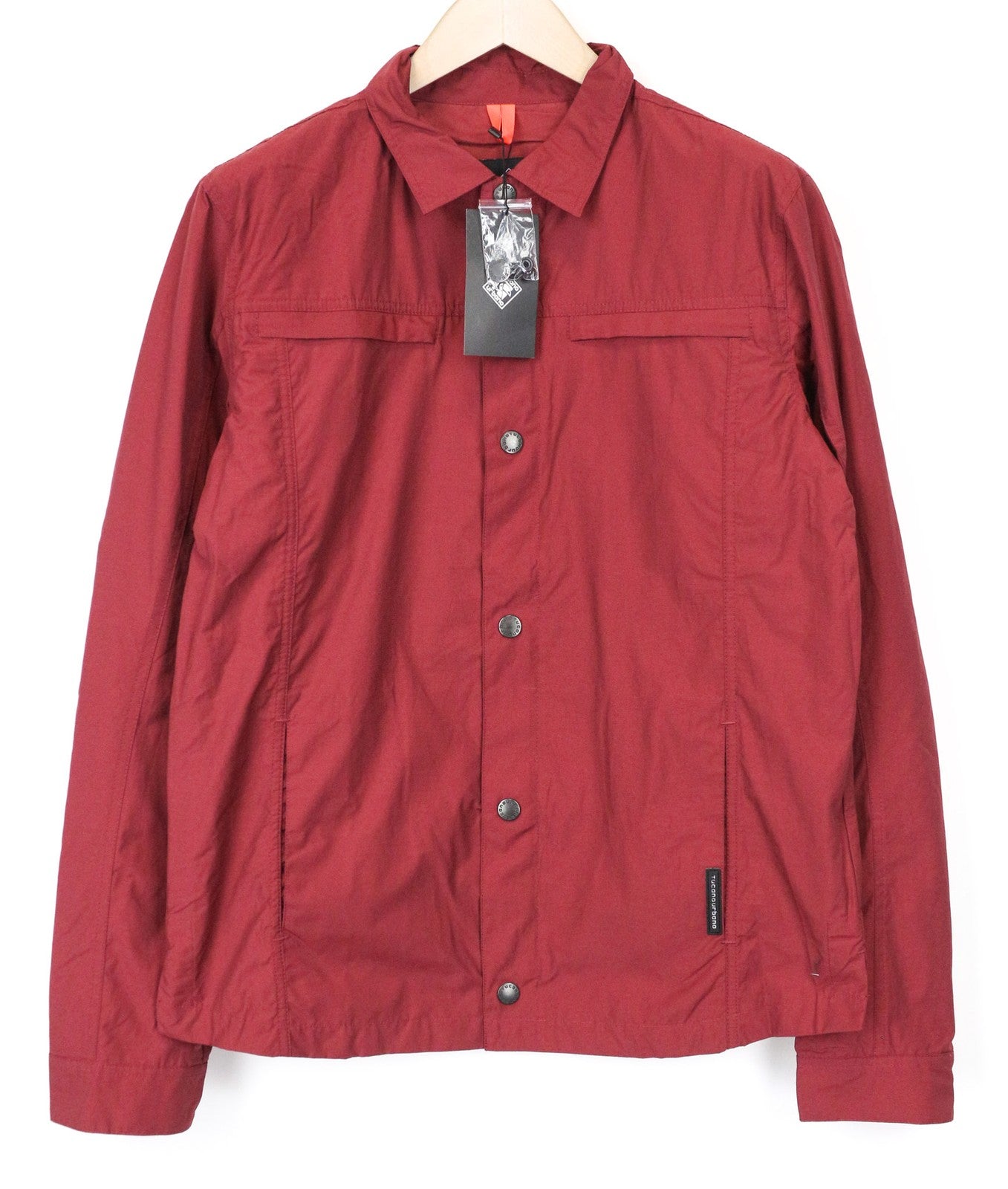 TUCANO URBANO Febo Men's Jacket L Red Cotton Blend Lined Windproof Snap Zip