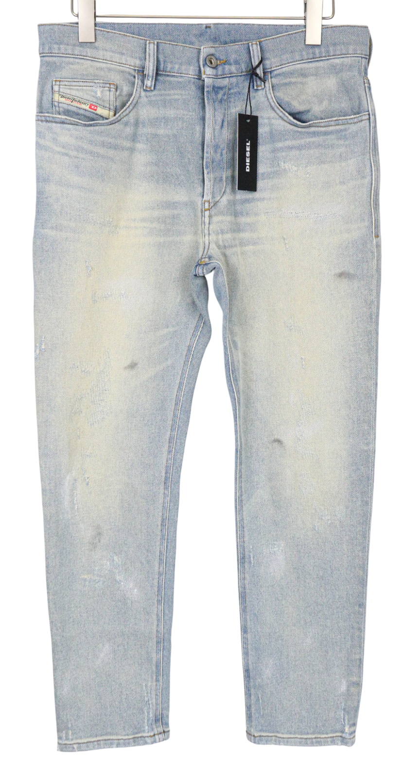 DIESEL D-Eetar 081AK Men's Jeans W32/L32 Carrot Fit Blue Aged Stretch Denim