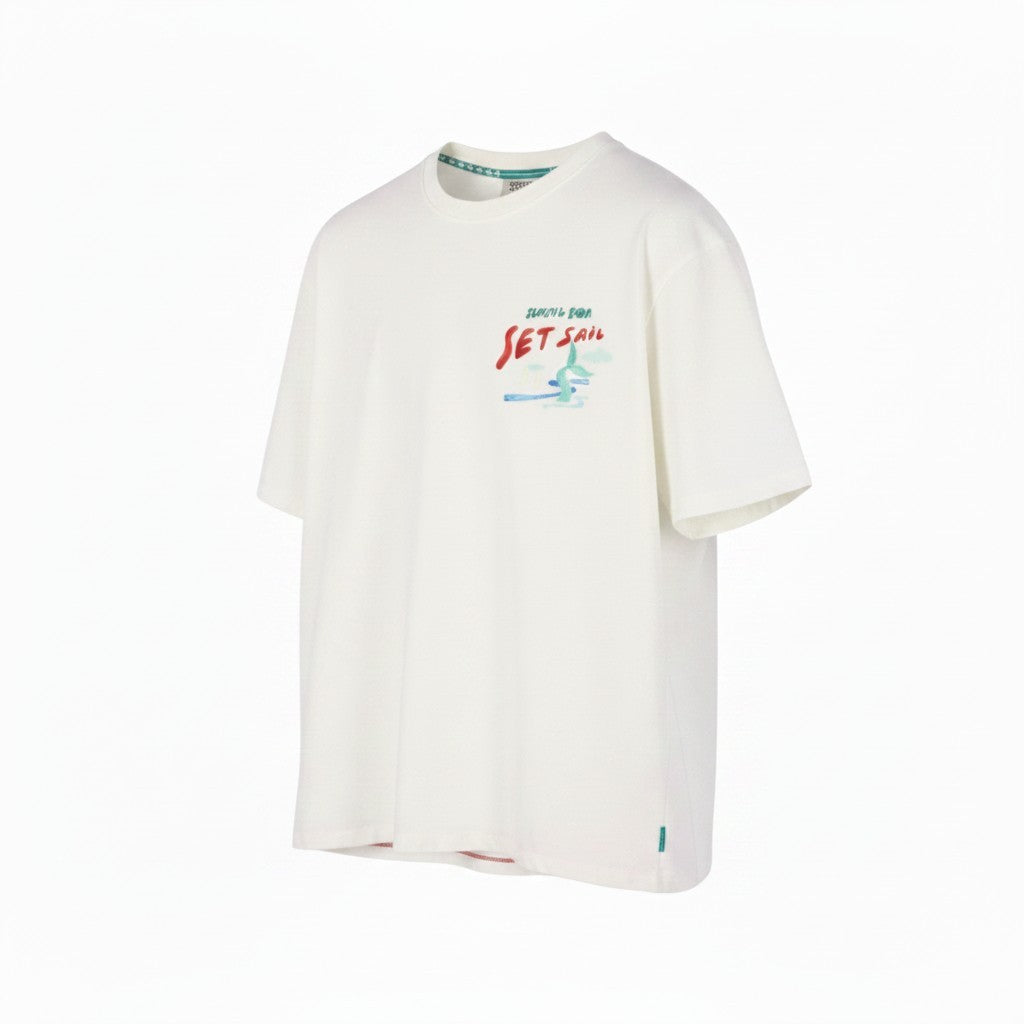 Weißes T-Shirt aus Baumwolle