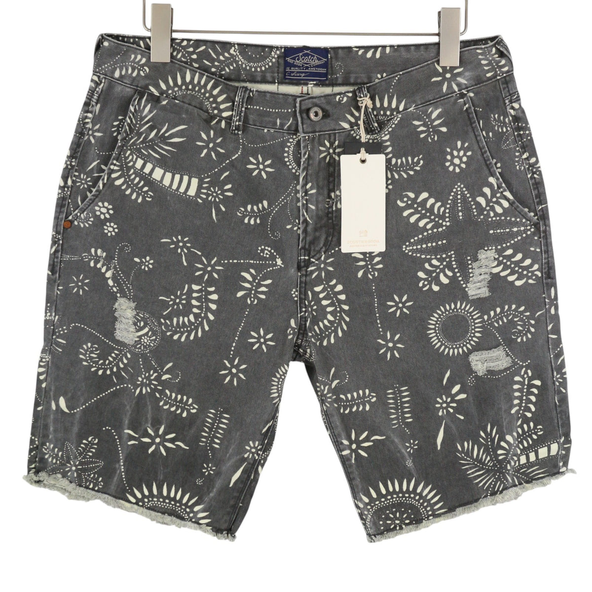 Graue Baumwollshorts