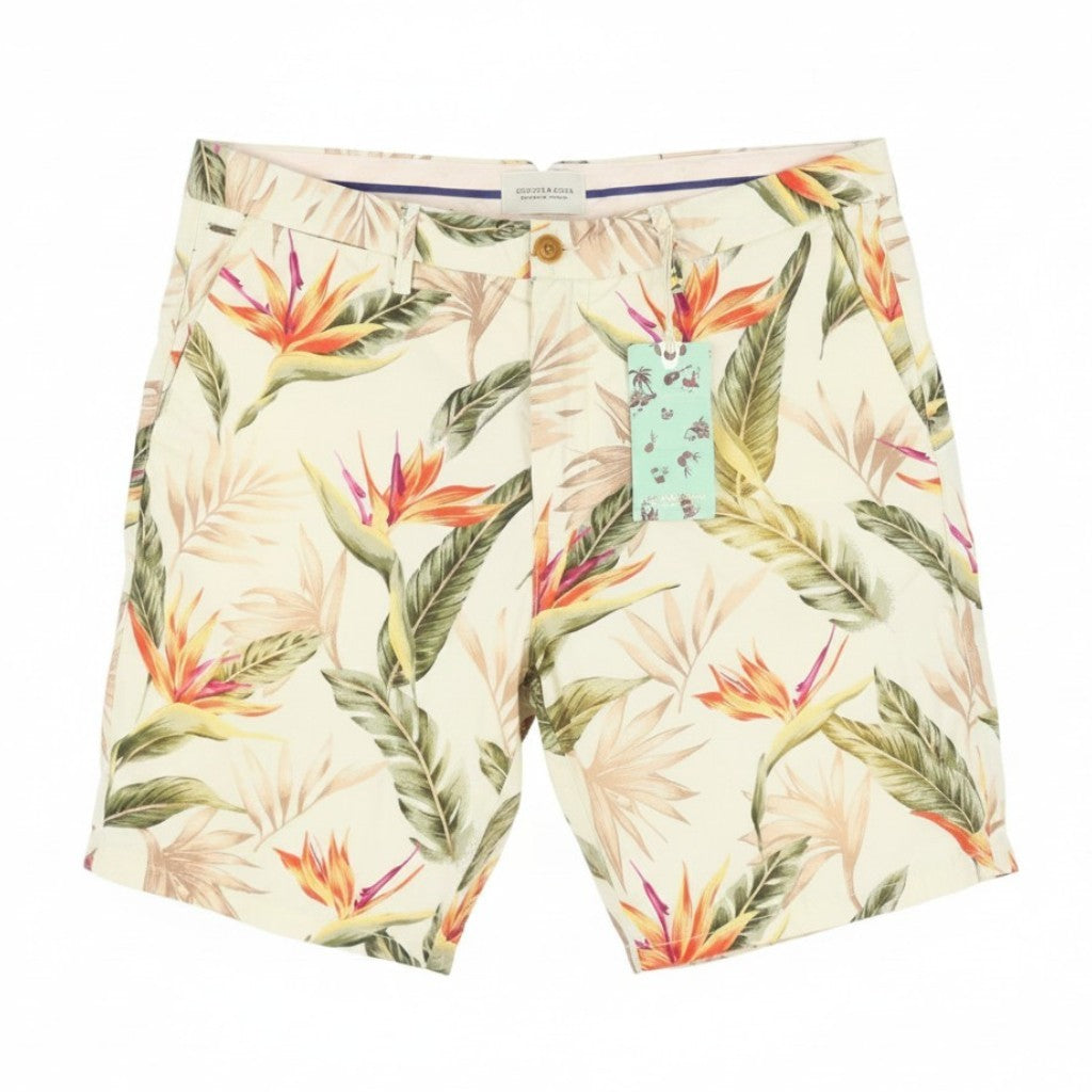 Beige Baumwollshorts