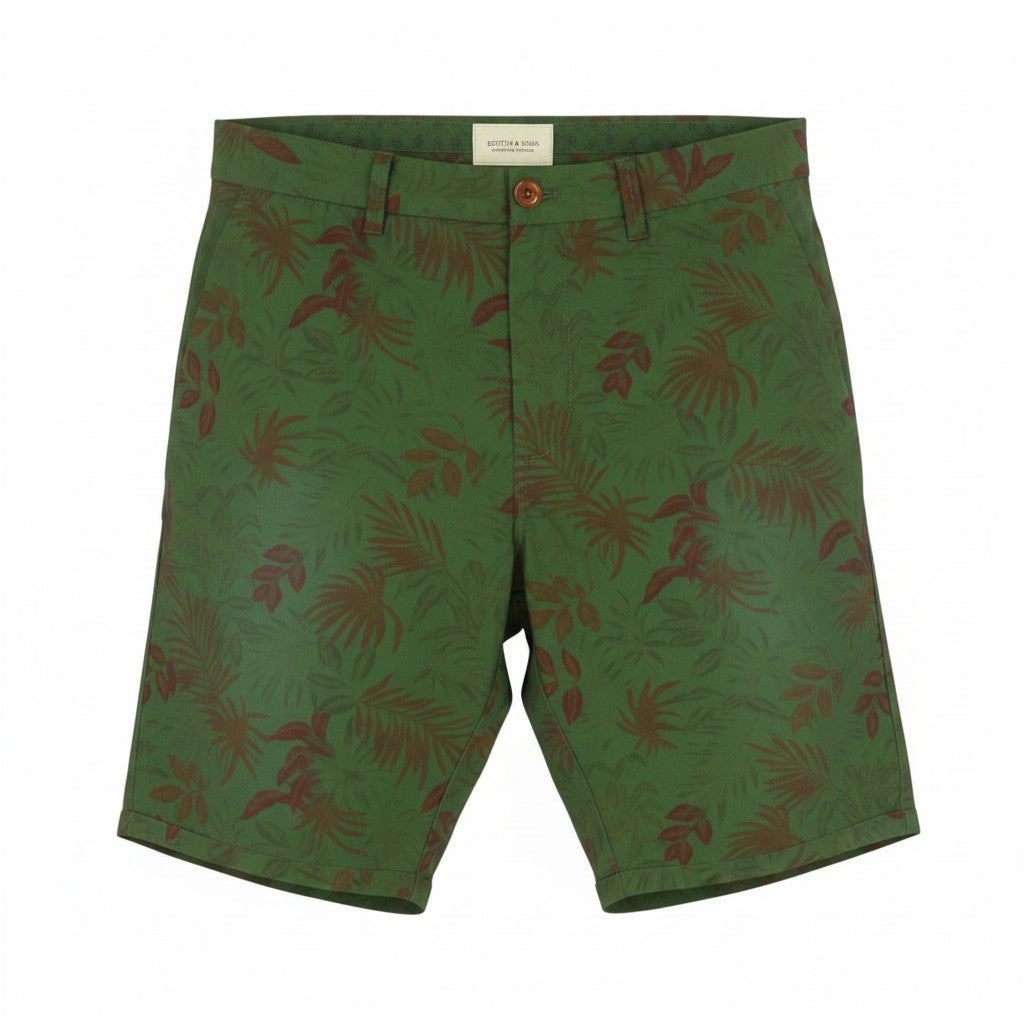 Grüne Baumwollshorts