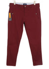 Burgundy Cotton Trousers