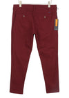 Burgundy Cotton Trousers