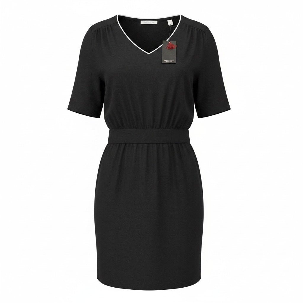 Schwarzes Kleid aus Polyester