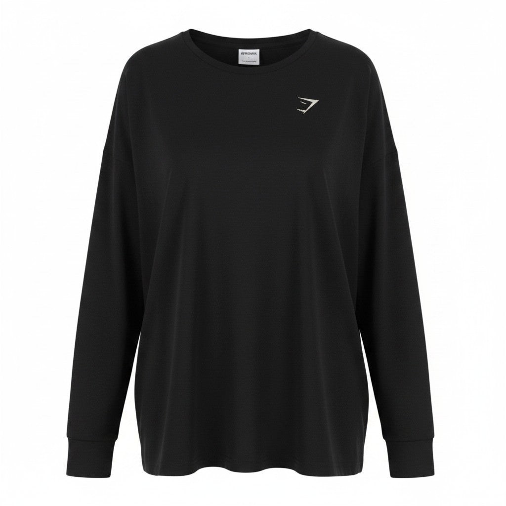 Schwarzes Polyester-T-Shirt