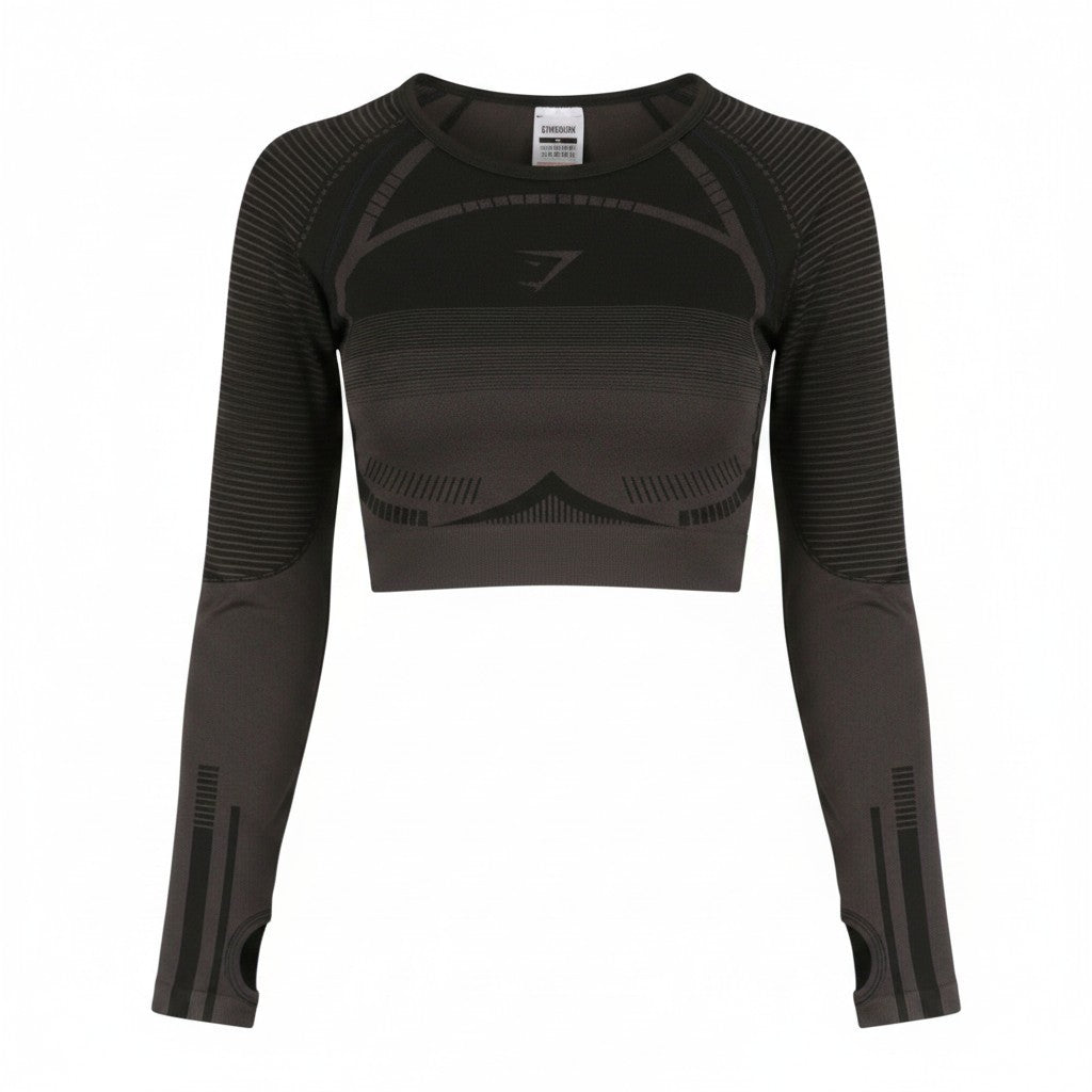 Nahtloses T-Shirt mit geometrischem Ombre-Muster