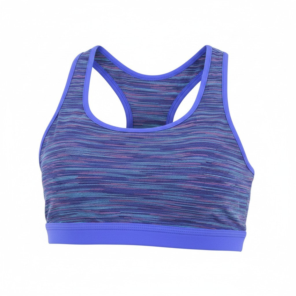 Blauer Polyamid-Sports-BH