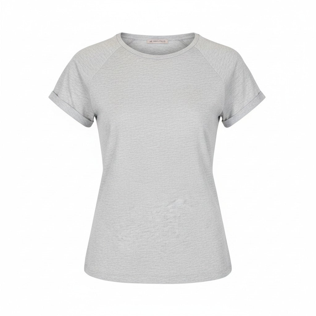 Graues Twill-T-Shirt