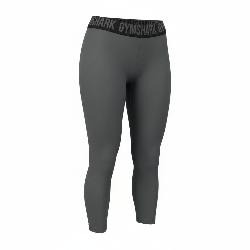 Graue Sportleggings aus Nylon