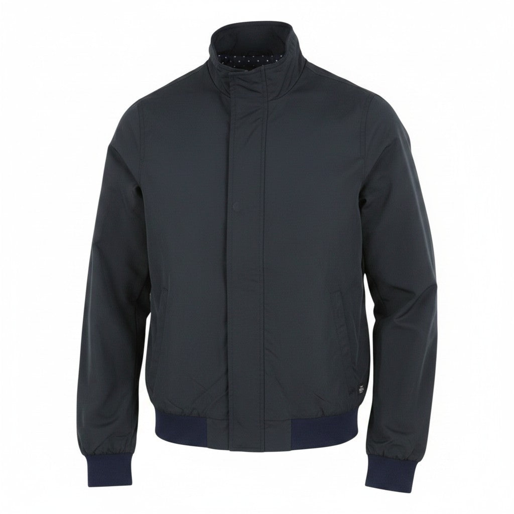 Blaue Polyesterjacke