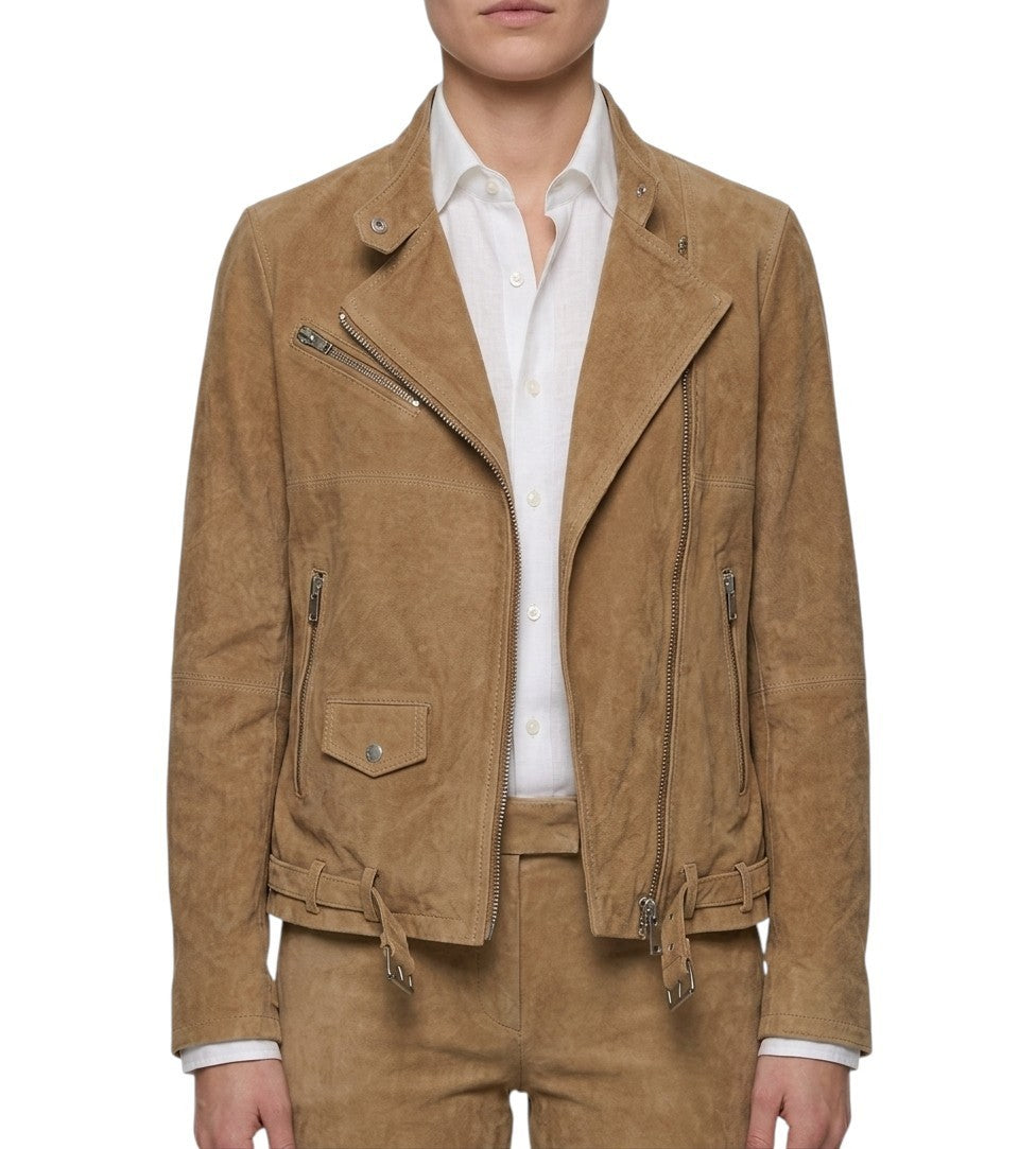 Braune Lederjacke