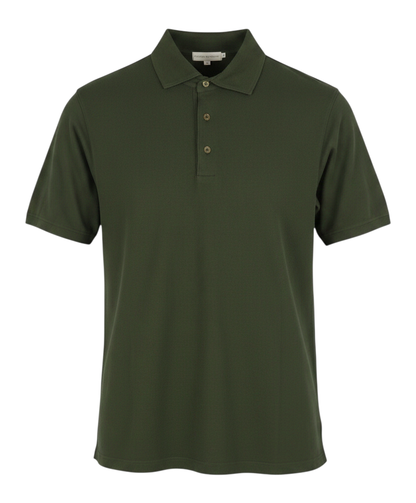 Grüne Baumwoll-Poloshirts