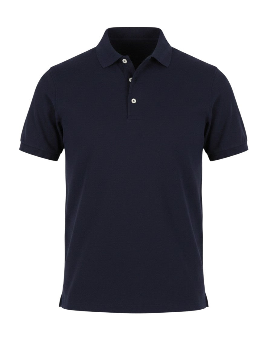 Blaue Baumwoll-Poloshirts