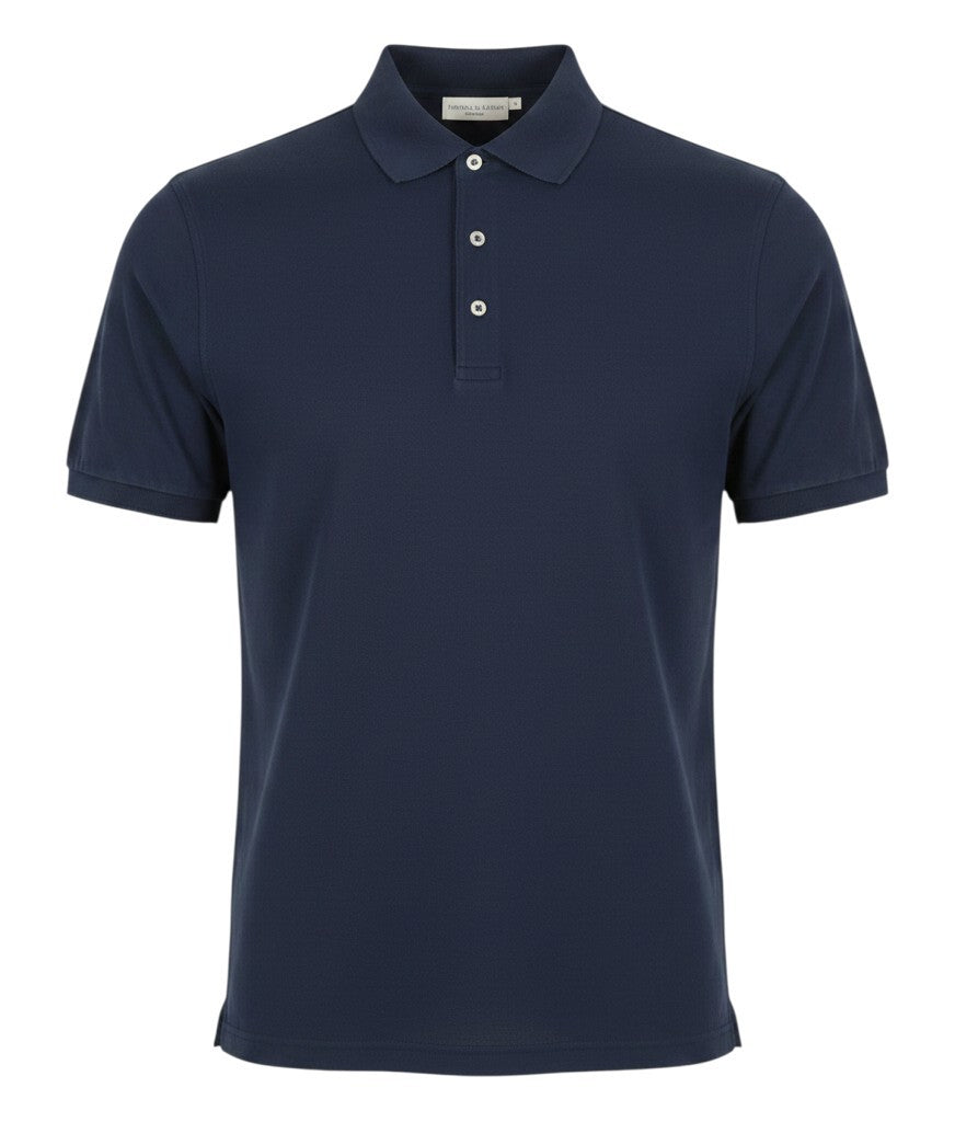 Blaue Baumwoll-Poloshirts