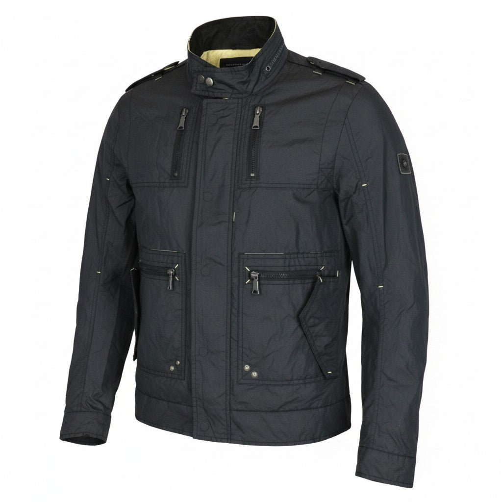 Schwarze Polyesterjacke