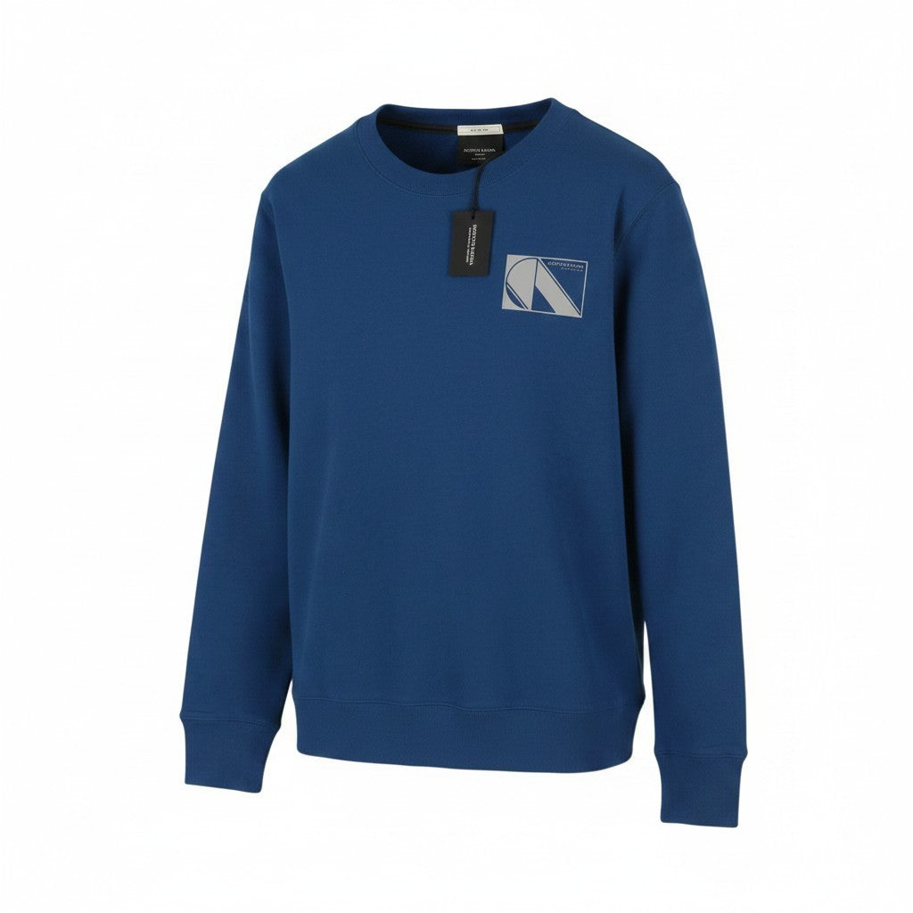 Blaues Baumwoll-Sweatshirt