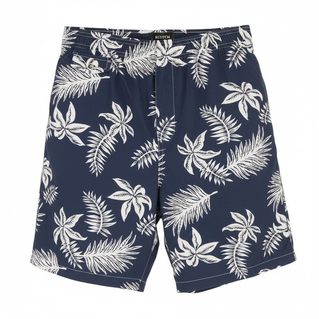 Blaue Baumwollshorts