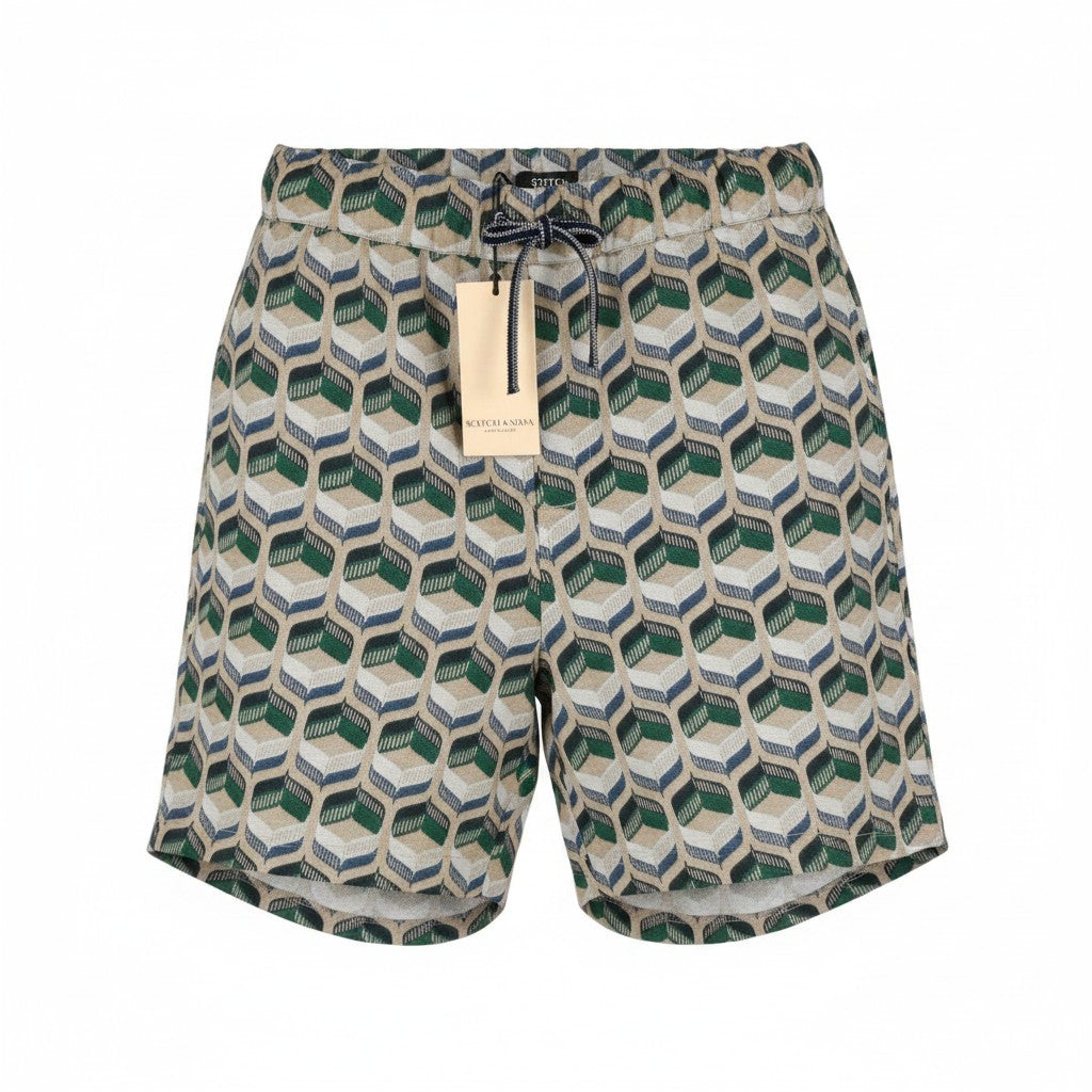 Mehrfarbige Shorts aus Polyester