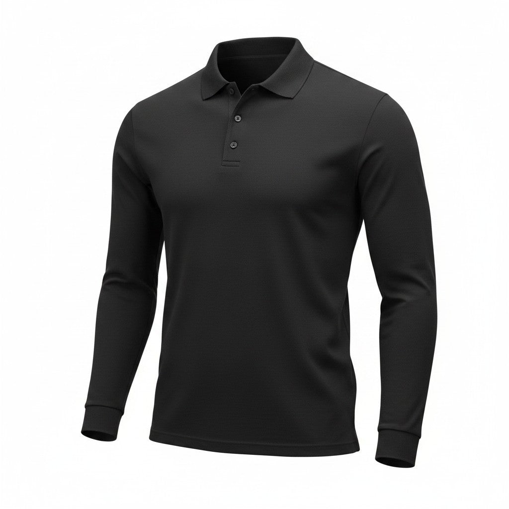 Schwarze Poloshirts aus Baumwolle