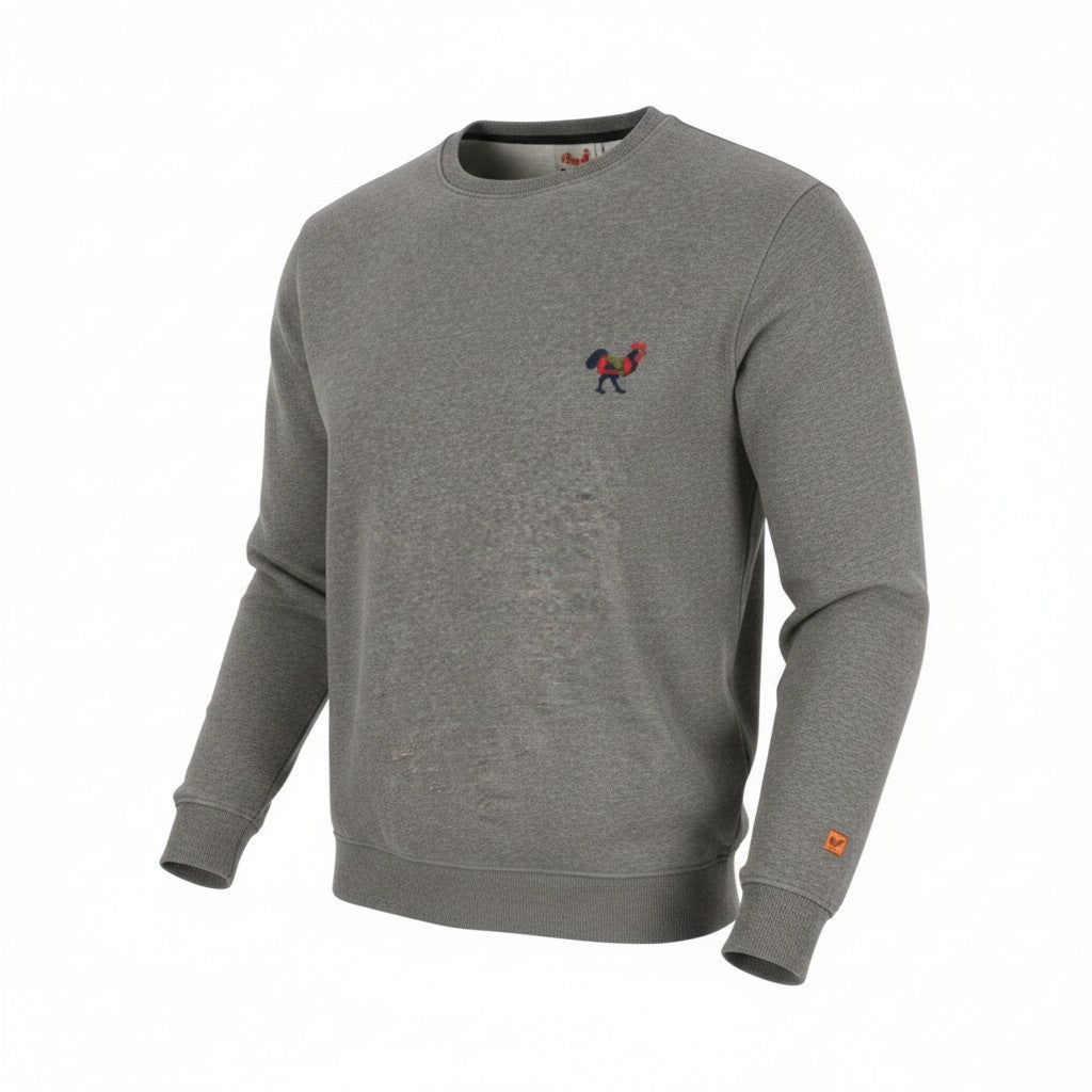 Graues Sweatshirt aus Baumwolle