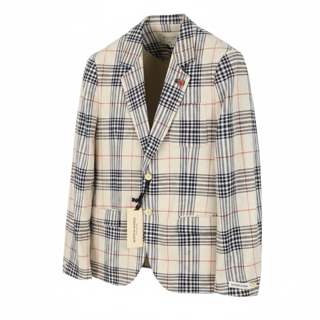 Beigefarbener Blazer aus Polyester
