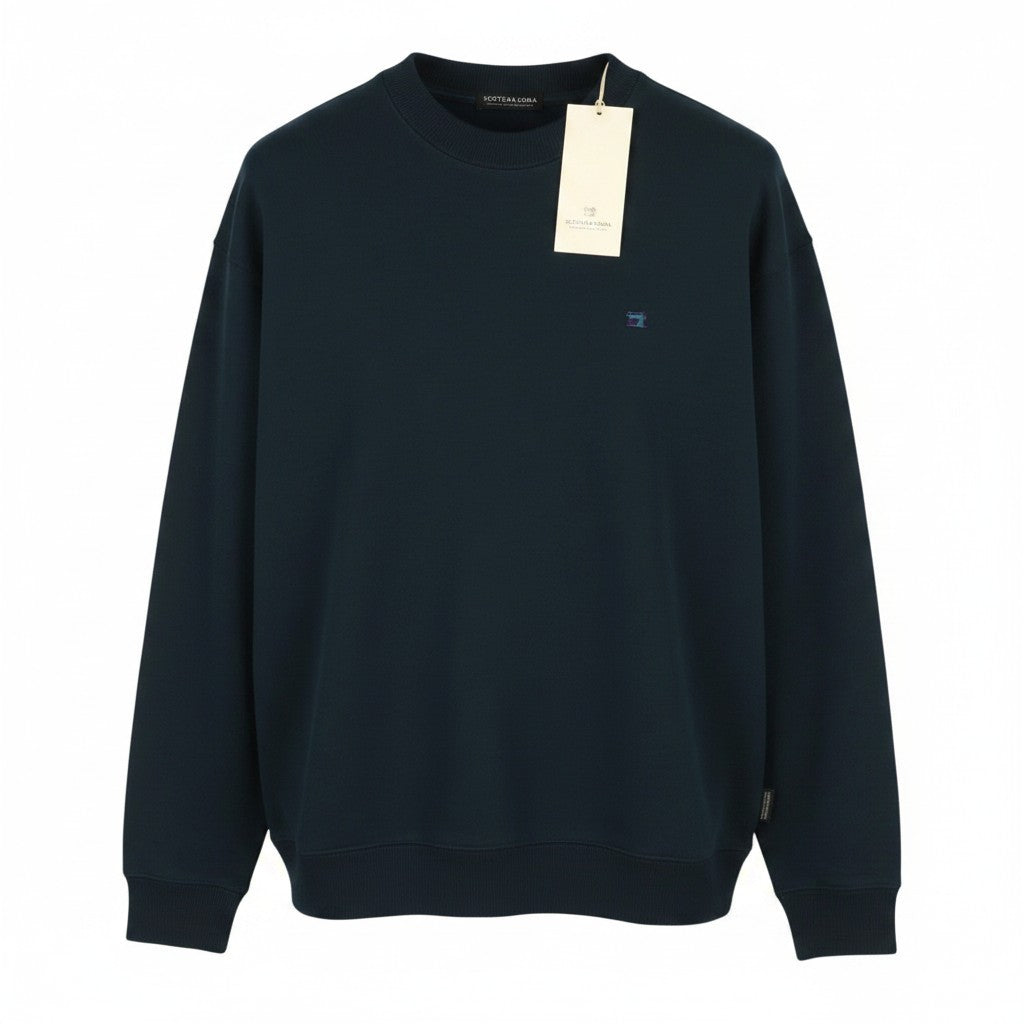 Blaues Baumwoll-Sweatshirt