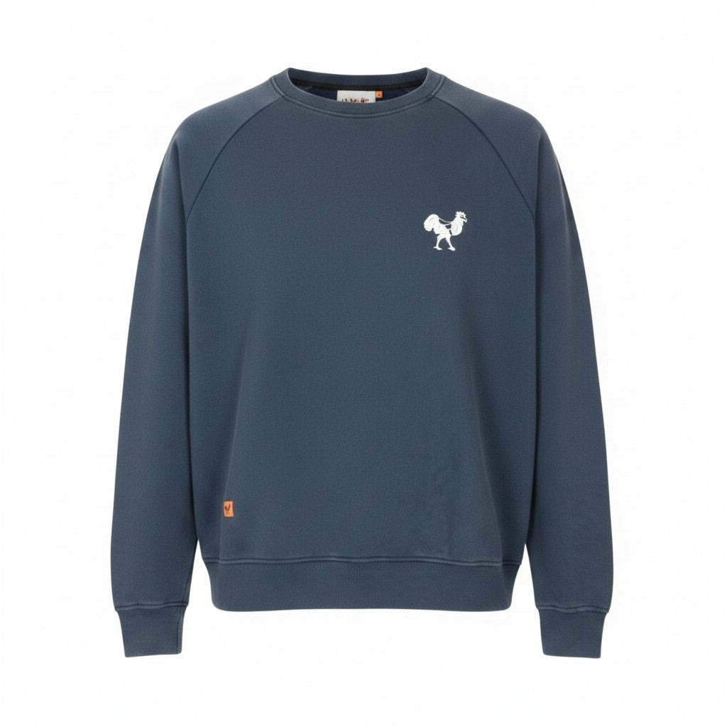 Blaues Jersey-Sweatshirt