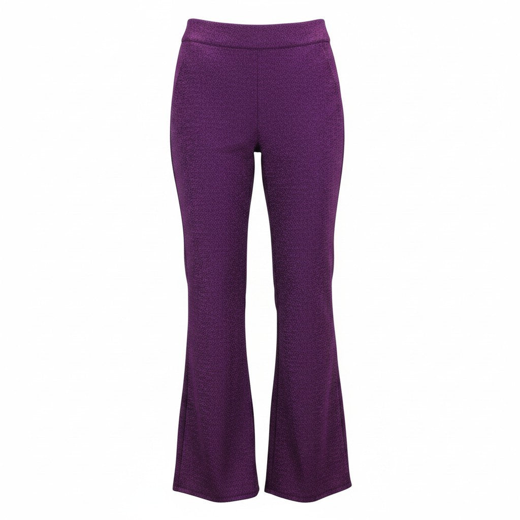 Violet Polyester Trousers