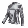 Silver Polyester Sweatshirt
