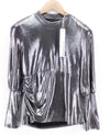 Silver Polyester Sweatshirt