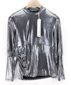 Silver Polyester Sweatshirt