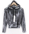 Silver Polyester Sweatshirt