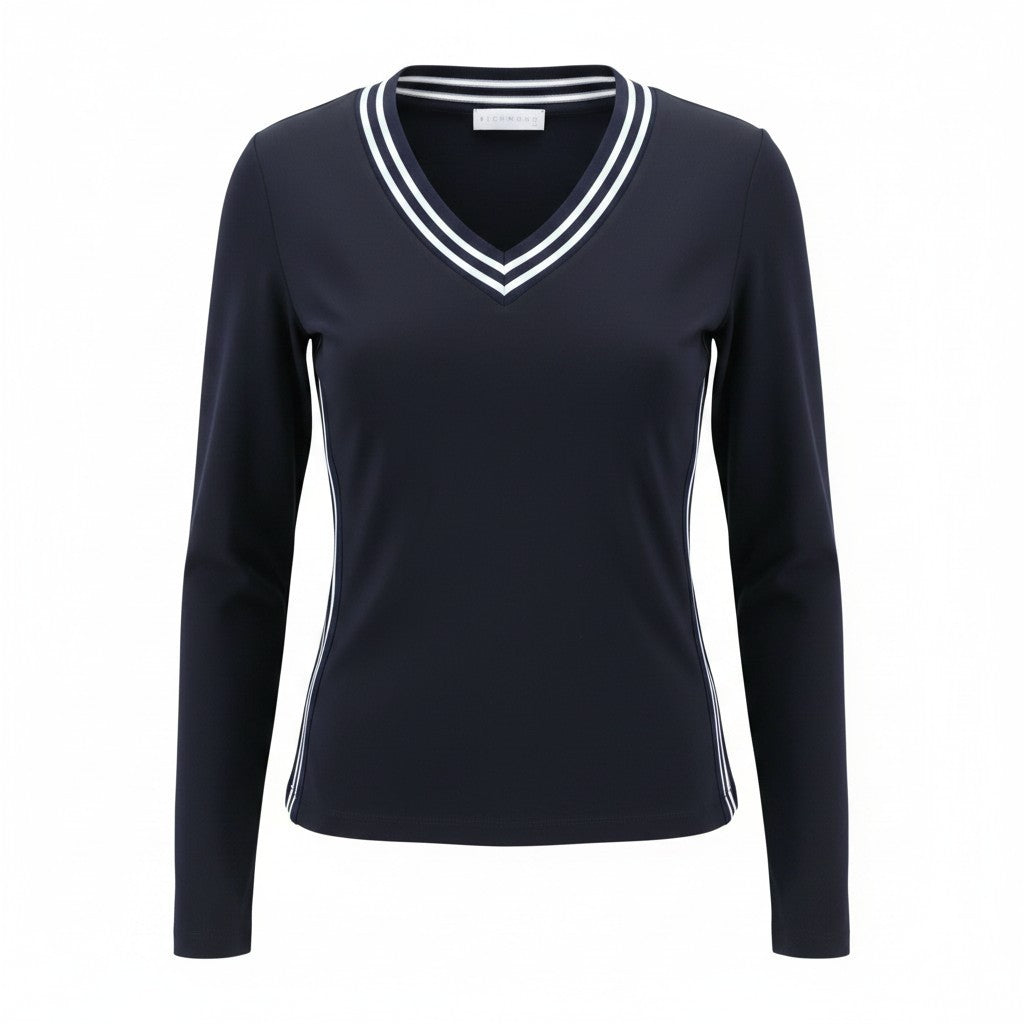 Blauer Pullover aus Polyester