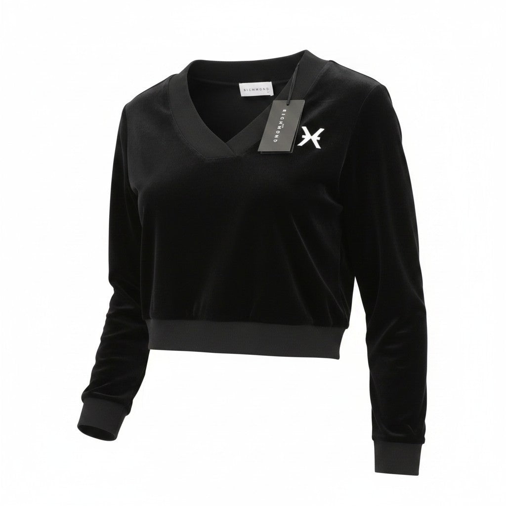Schwarzes Sweatshirt aus Polyester