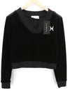 Black Polyester Sweatshirt